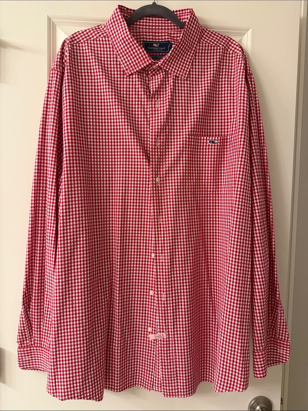 Vineyard Vines Red and White Gingham Button-Down Shirt